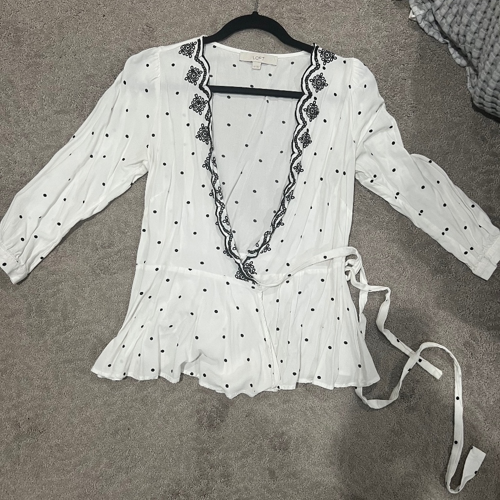 LOFT Wrap Blouse Size XS